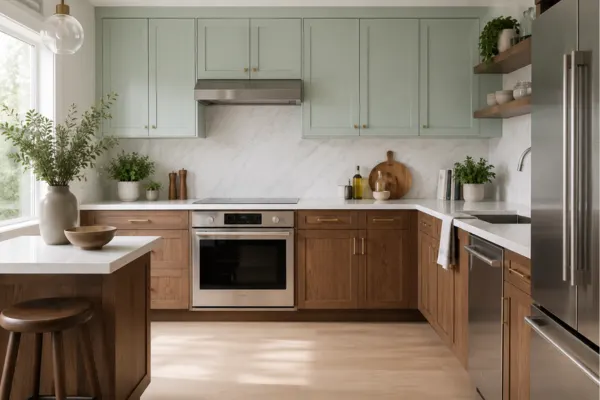 Two Tone Cabinets Styled to Glow the Two Tone Cabinets