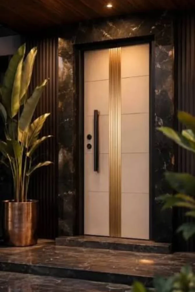 Two Tone Double Doors Styled to Glow the Two Tone Double Doors