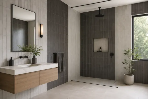 the Two Tone Vertical Wall Tiles
