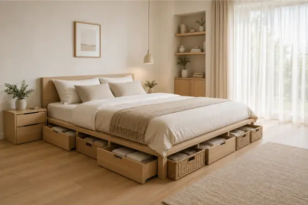 Under Bed Storage Layout Styled to Glow the Under Bed Storage Layout