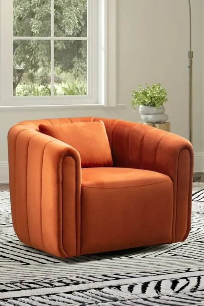 Velvet Accent Chair Styled to Glow the Velvet Accent Chair
