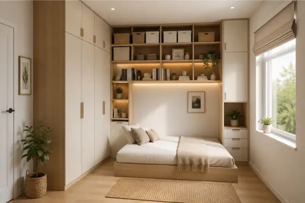 Vertical Storage Bedroom Styled to Glow the Vertical Storage Bedroom