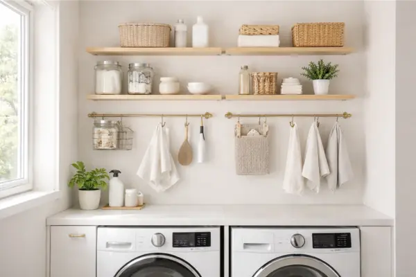 Vertical wall storage for small essentials Styled to Glow the Vertical wall storage for small essentials
