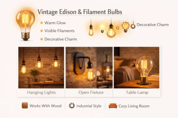 Vintage Edison n Filament light Bulb Ideas for Living Room Styled to Glow the Vintage Edison n Filament light Bulb Ideas for Living Room