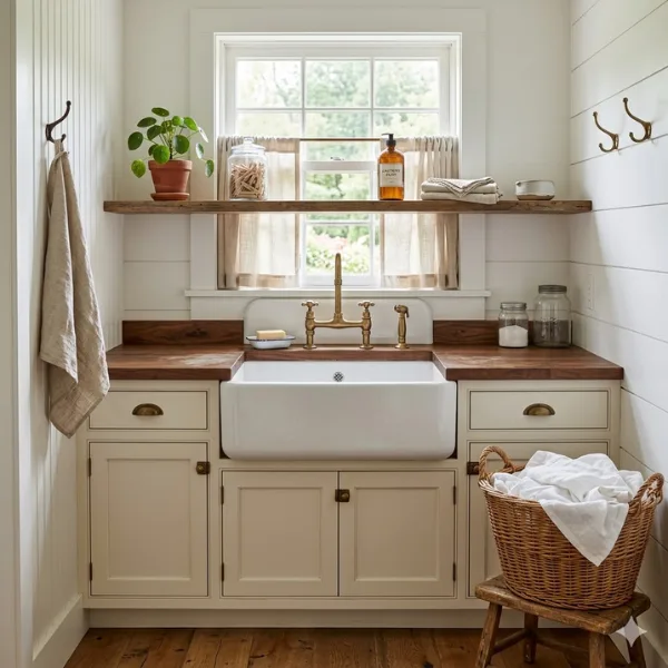 the Vintage Enamel Apron Front Sink Station
