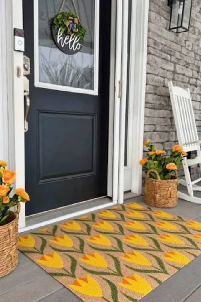 Vintage Style Welcome Rug Styled to Glow the Vintage Style Welcome Rug
