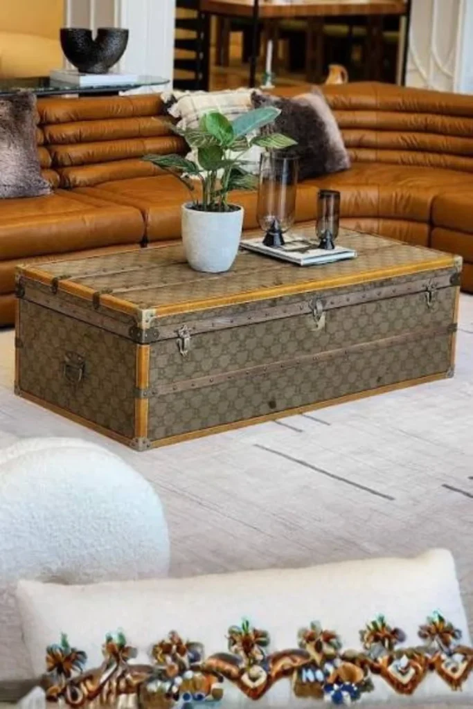 the Vintage Trunk As Coffee Table