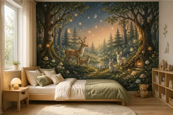 Wall Mural Story Design Styled to Glow the Wall Mural Story Design