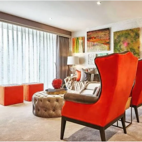 Warm Burnt Sienna Color Drenching Styled to Glow the Warm Burnt Sienna Color Drenching