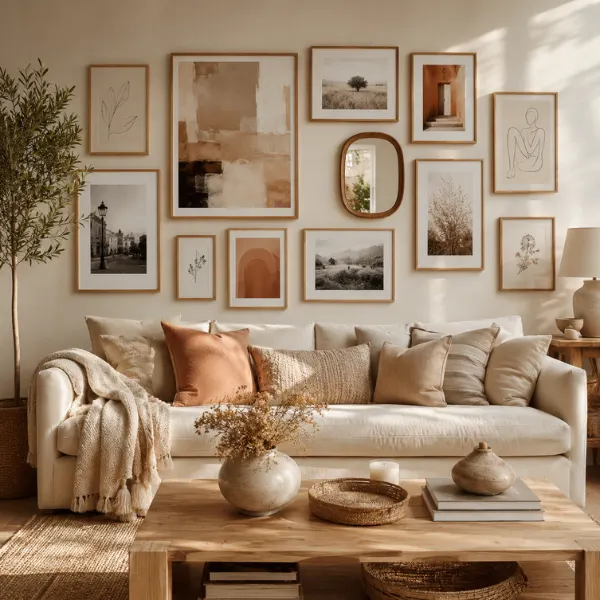 Warm Neutral Gallery Wall Haven Styled to Glow the Warm Neutral Gallery Wall Haven