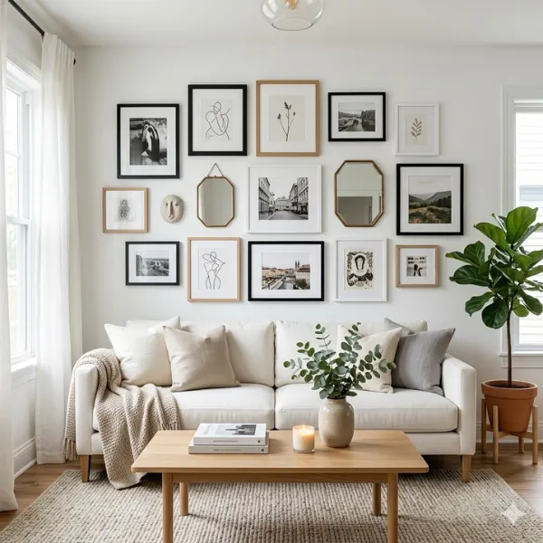 the White Gallery Wall Lounge