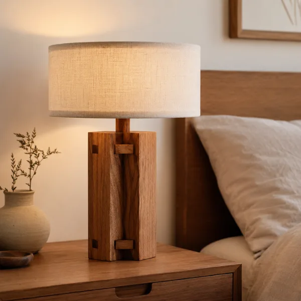 the Wooden Joinery Bedside Lamp