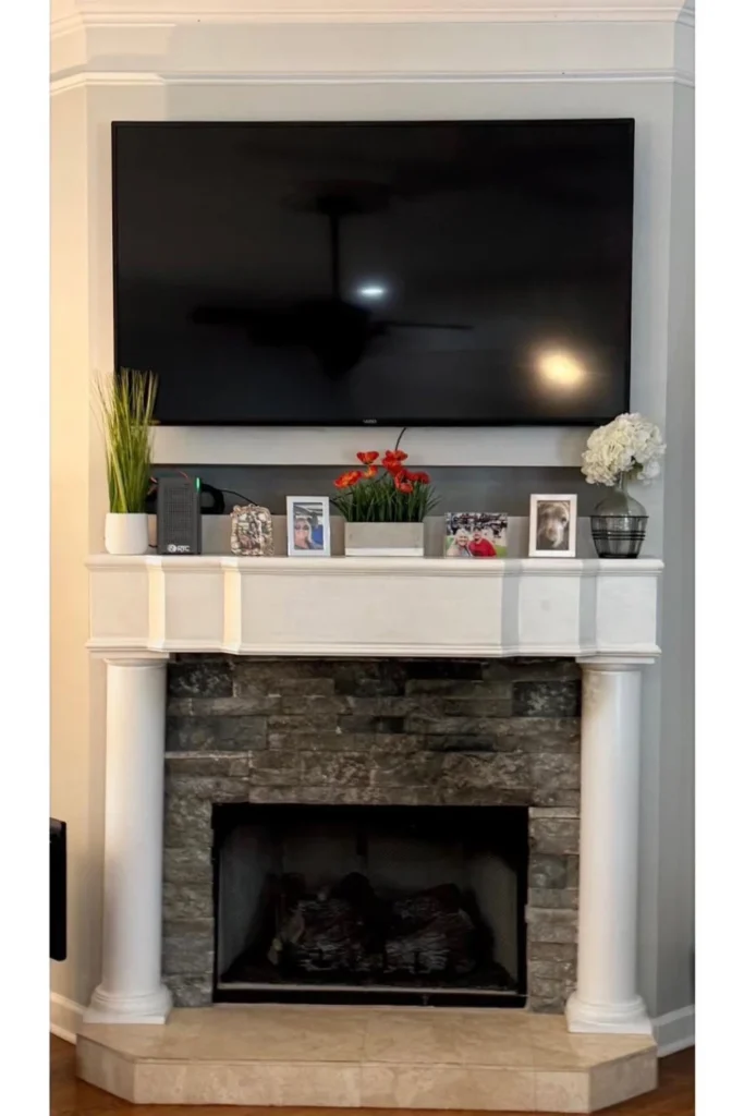 Zellige Tile Fireplace Surround Styled to Glow the Zellige Tile Fireplace Surround