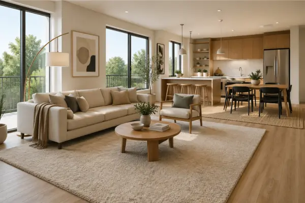 Zoned Rug Living Layout Styled to Glow the Zoned Rug Living Layout