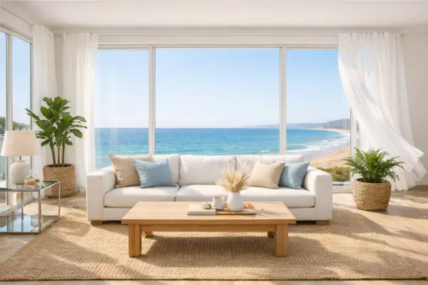 beach theme living room maximize natural light Styled to Glow the beach theme living room maximize natural light