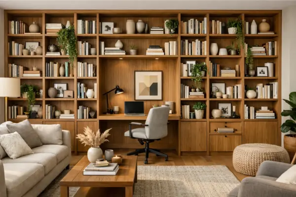 bookshelf framed office wall living room Styled to Glow the bookshelf framed office wall living room