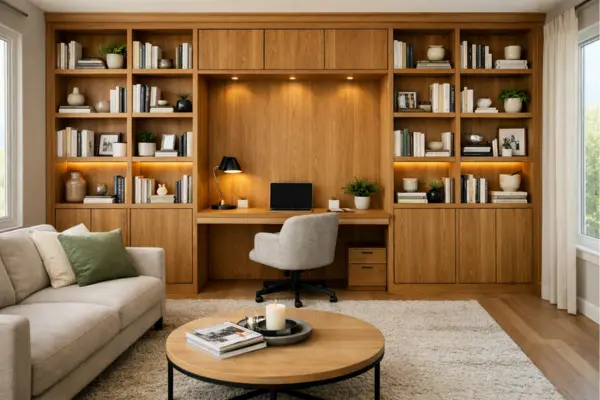 built in desk bookshelf combo Styled to Glow the built in desk bookshelf combo