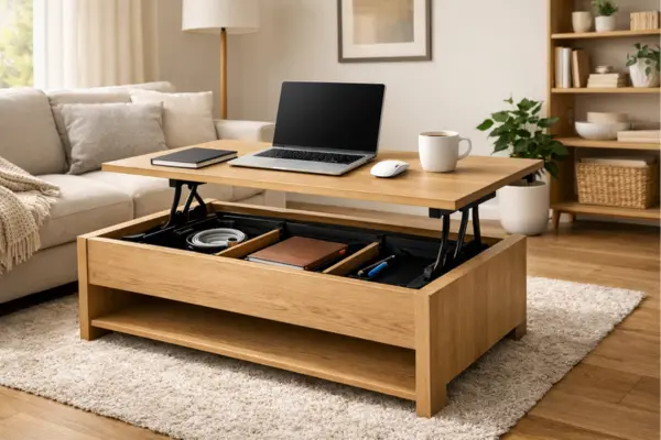 convertible coffee table desk living room Styled to Glow the convertible coffee table desk living room