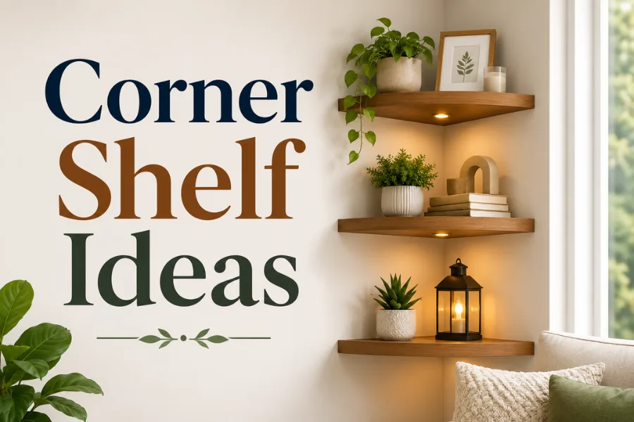 corner shelf ideas Styled to Glow the corner shelf ideas