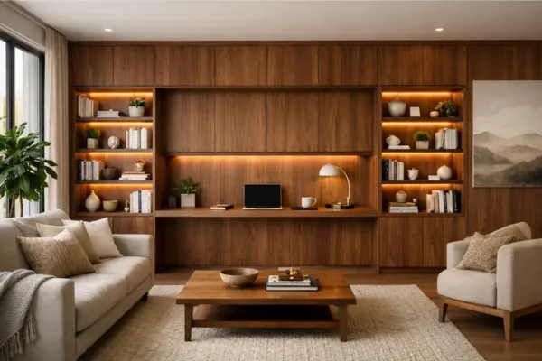 custom built in woodwork living room office Styled to Glow the custom built in woodwork living room office