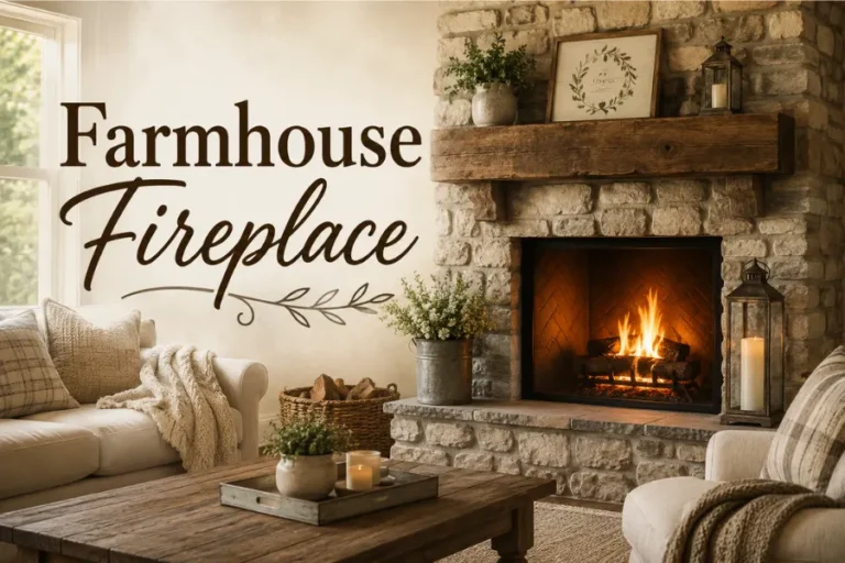 farmhouse fireplace ideas Styled to Glow 25 Farmhouse Fireplace Ideas That Will Make Your Living Room the Coziest Spot in the House