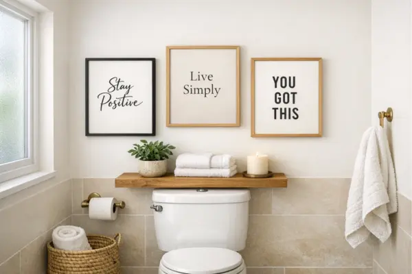 the framed quotes or typography art