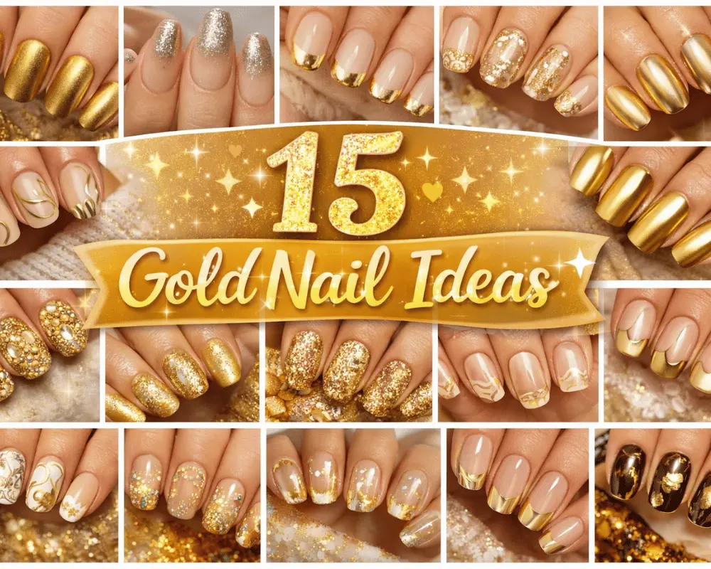 the gold nail ideas