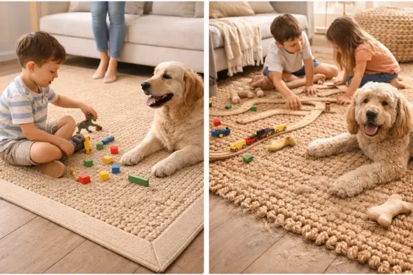 the jute vs sisal Which one works better for homes with kids or pets
