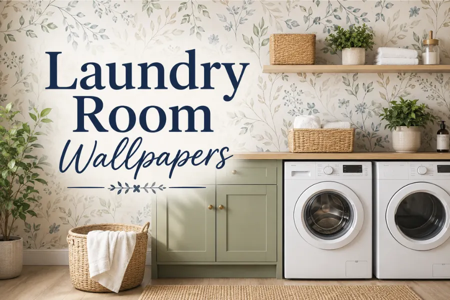 laundry room wallpapers Styled to Glow the laundry room wallpapers