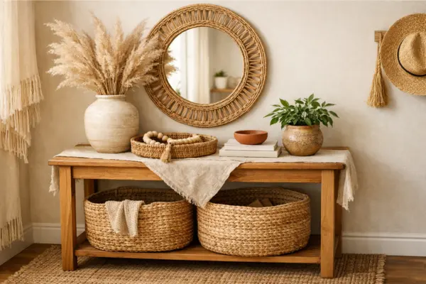 layered natural textures for a relaxed boho look Styled to Glow the layered natural textures for a relaxed boho look