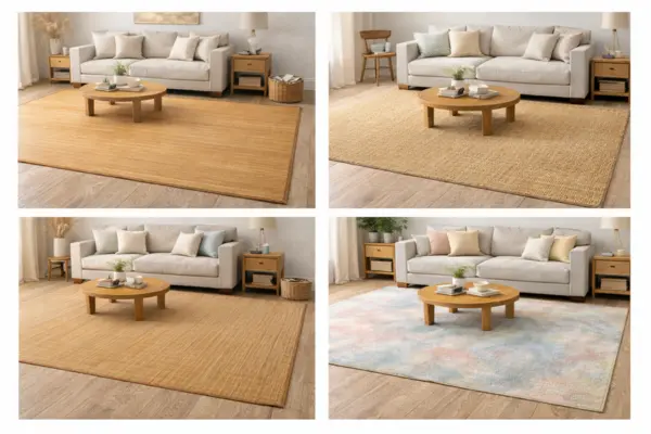 living Room Bamboo or Natural Mat Rug Styled to Glow the living Room Bamboo or Natural Mat Rug