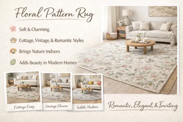 living Room Floral Pattern Rug Styled to Glow the living Room Floral Pattern Rug