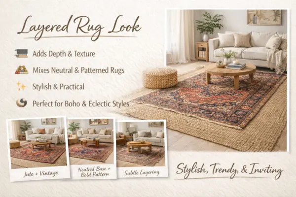 living Room Layered Rug Look Styled to Glow the living Room Layered Rug Look