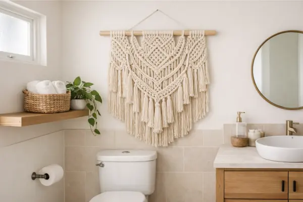 the macrame or textile wall art