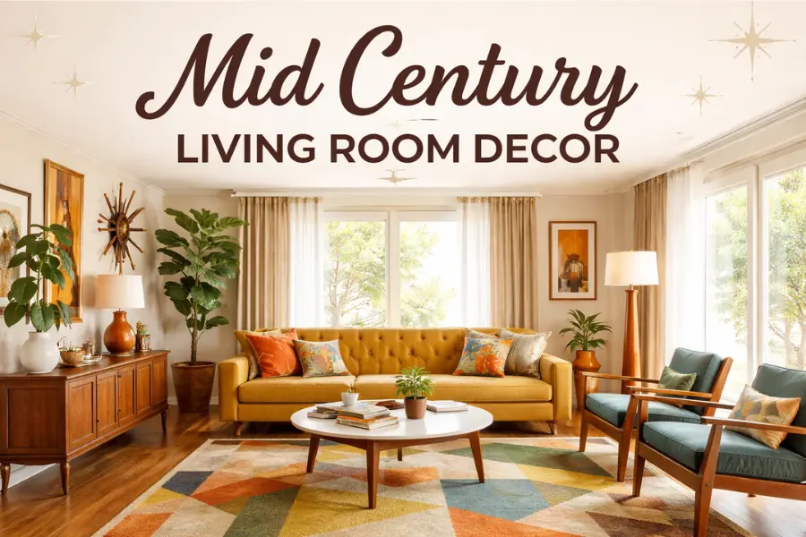 the mid century living room decor ideas