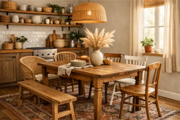 mixed dining chairs boho kitchen Styled to Glow the mixed dining chairs boho kitchen