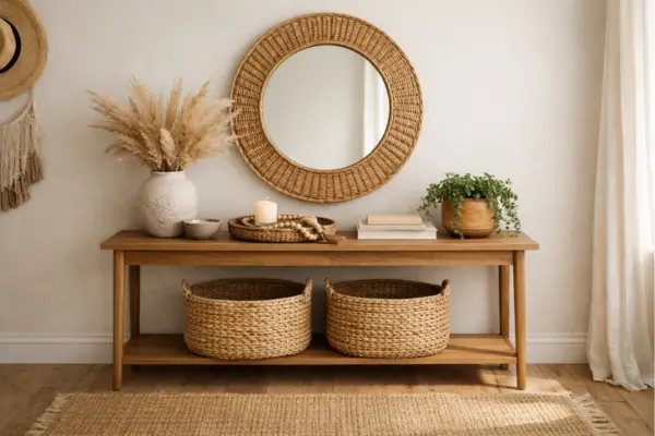 mixing modern tables with boho accessories Styled to Glow the mixing modern tables with boho accessories