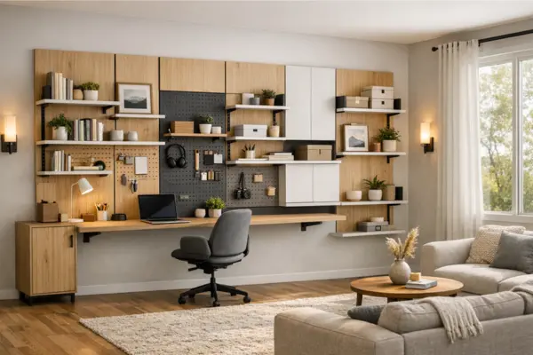 modular wall desk system living room Styled to Glow the modular wall desk system living room