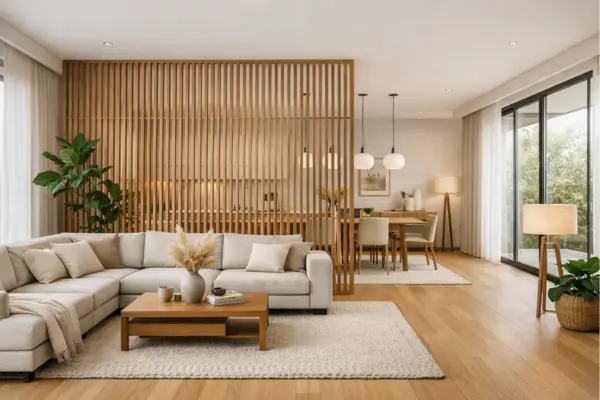 the open space living room partial room divider