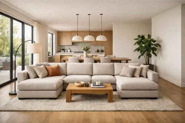 the open space living room sectional defining space