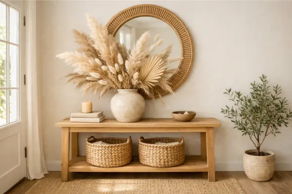 pampas grass and dried botanical decor Styled to Glow the pampas grass and dried botanical decor