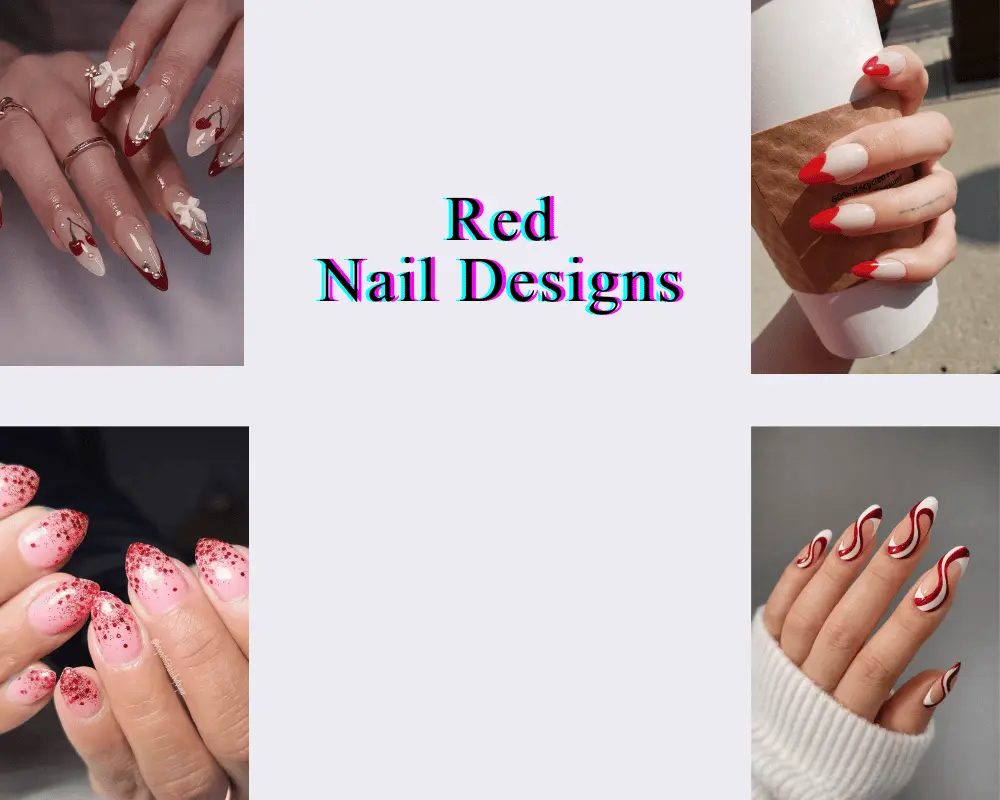 the red Nail Ideas