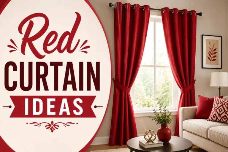 red curtain ideas Styled to Glow 21 Red Curtain Ideas That Bring Bold, Beautiful Warmth Into Any Room