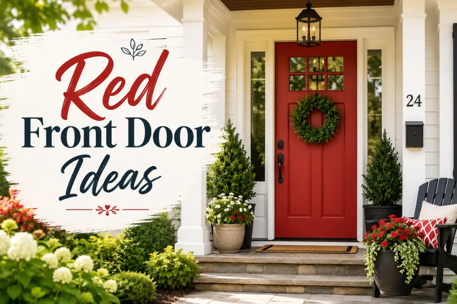 red front door ideas Styled to Glow the red front door ideas