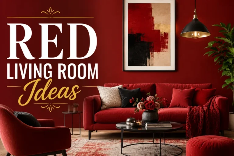 red living room ideas Styled to Glow 29 Red Living Room Ideas That Bring Bold Style Into Any Home