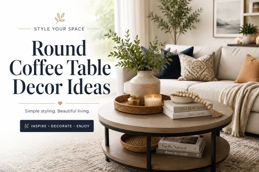 round coffee table decor ideas Styled to Glow the round coffee table decor ideas