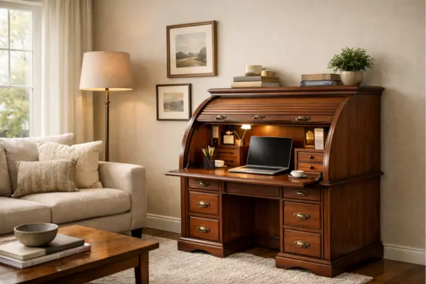 secretary desk living room office Styled to Glow the secretary desk living room office