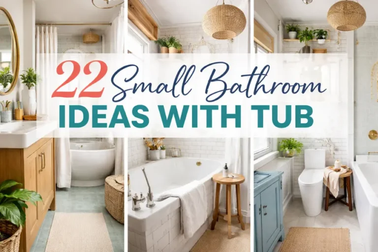 small bathroom ideas with tub Styled to Glow 22 Small Bathroom Ideas With Tub to Create a Stylish, Functional Space