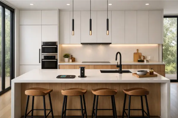 the smart modern kitchen with built in technology