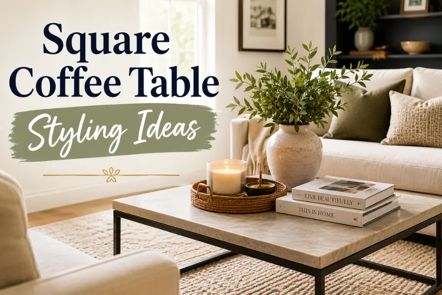 square coffee table styling ideas Styled to Glow the square coffee table styling ideas